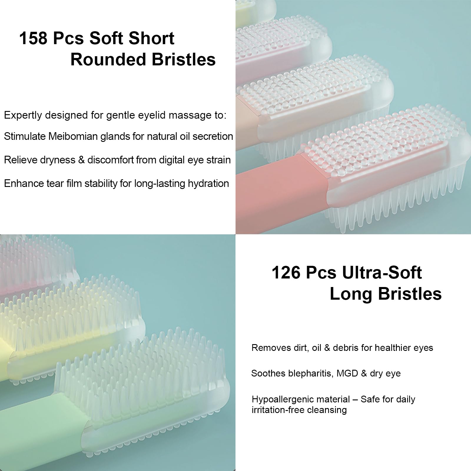 LIZICH hypoallergenic food-grade silicone ensures safe, reusable eyelid care.