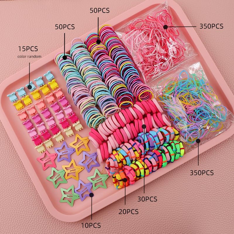 Lizioo coleteros elasticos con pinzas para cabello, prácticos para peinados diarios.