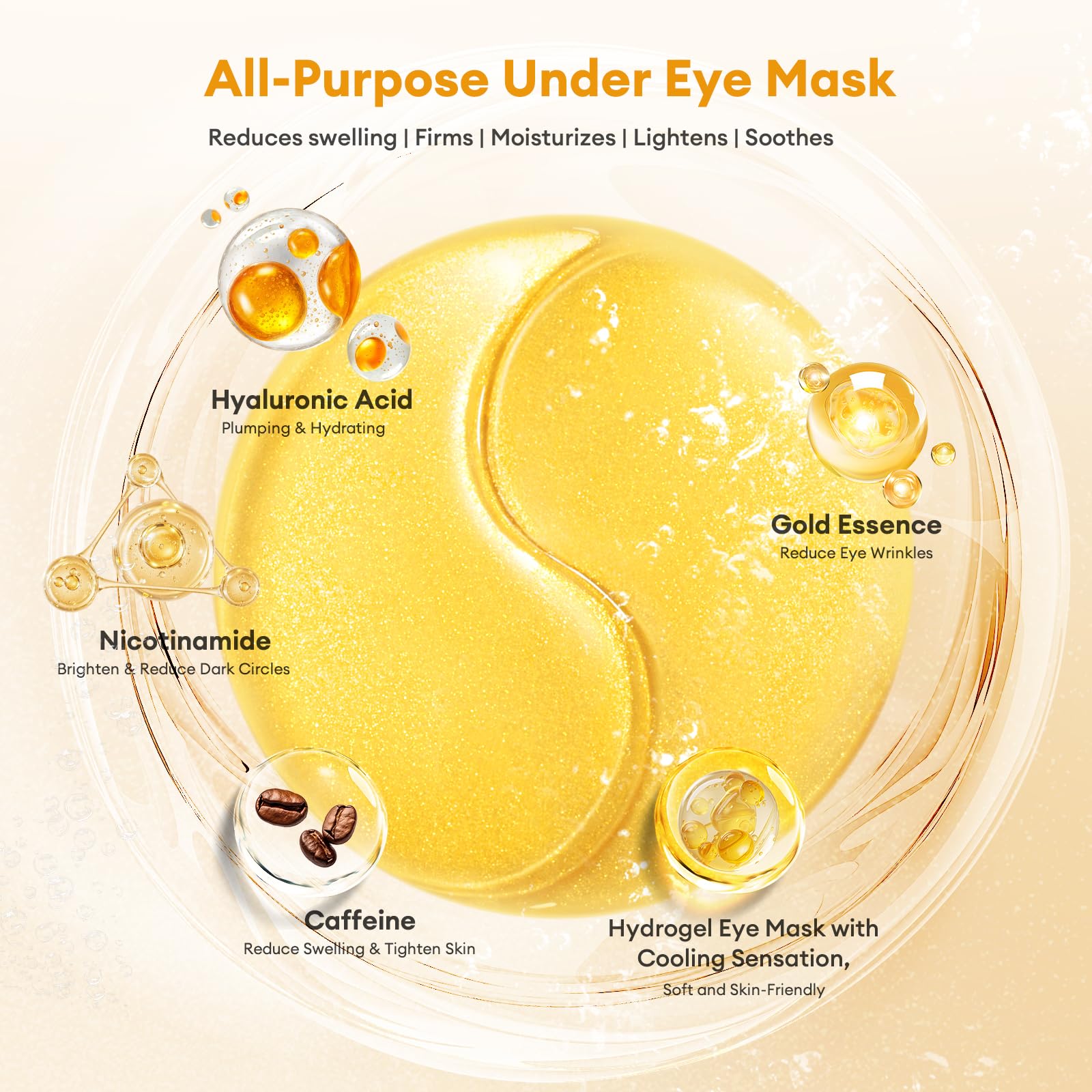 LJ KuKu Lady hydrogel patches cool and soothe puffy eyes for a refreshed look.