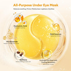 LJ KuKu Lady hydrogel patches cool and soothe puffy eyes for a refreshed look.