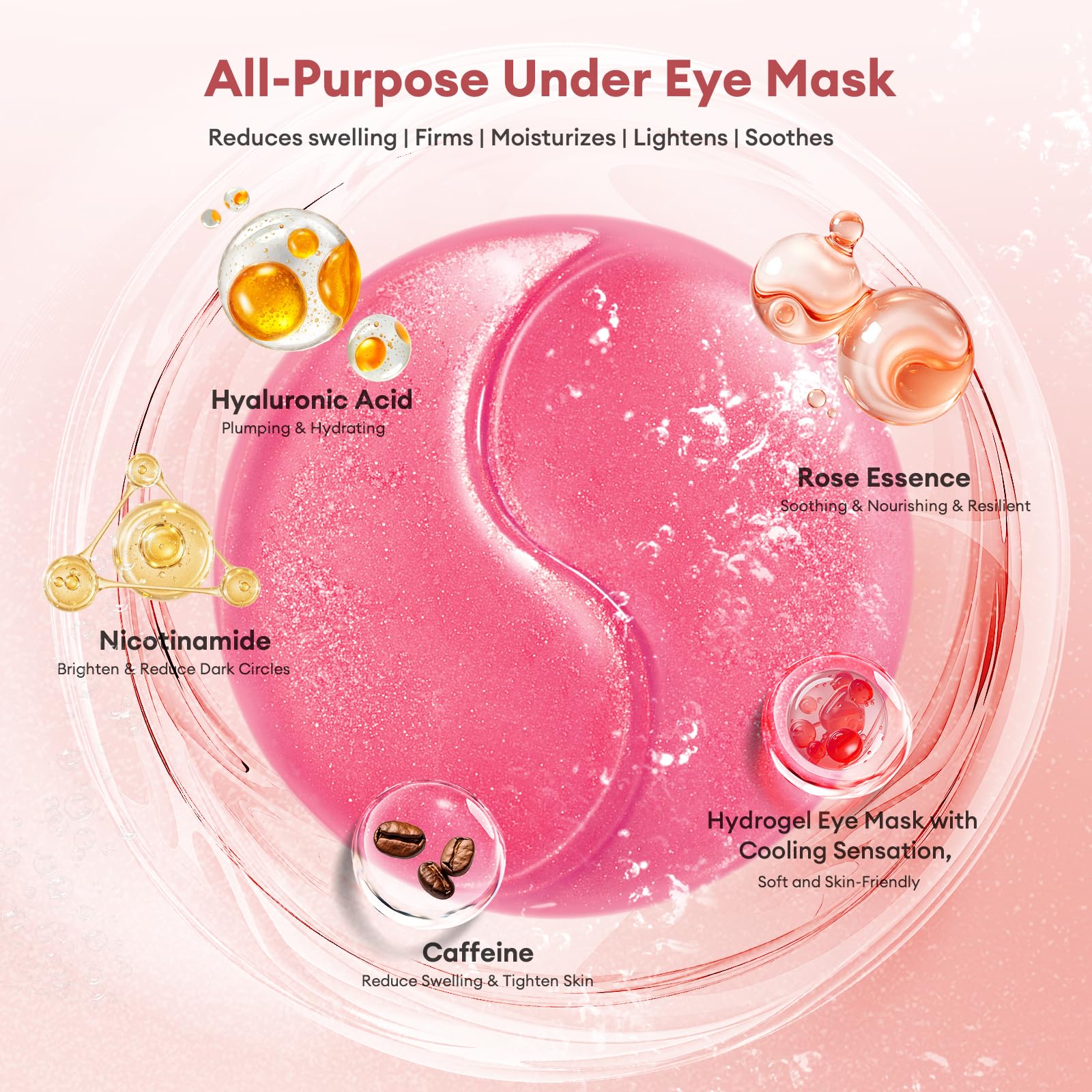 LJ KuKu Lady rose extract eye patches soothing delicate under-eye skin