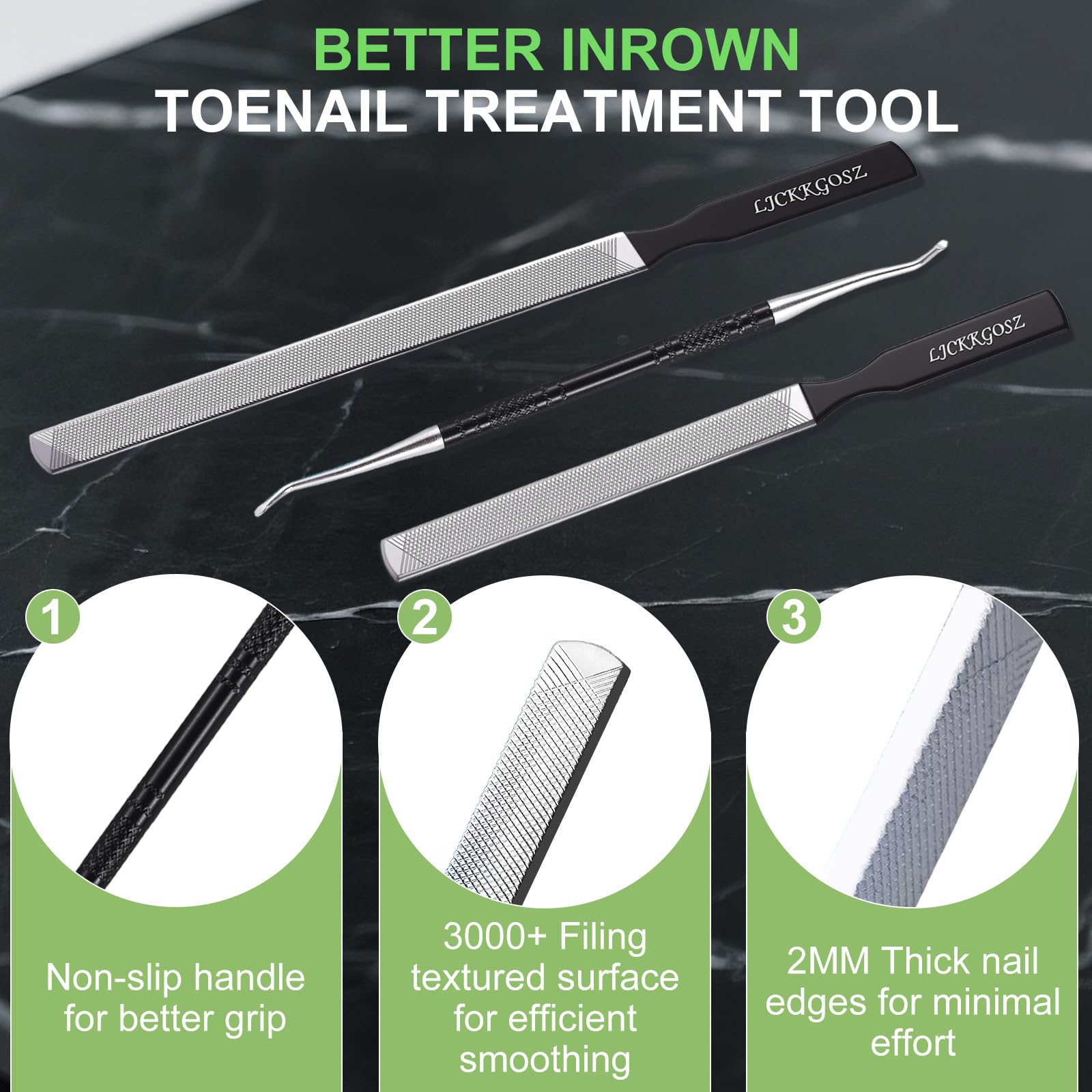 LJCKKGOSZ rust-resistant stainless steel construction supports durable use.