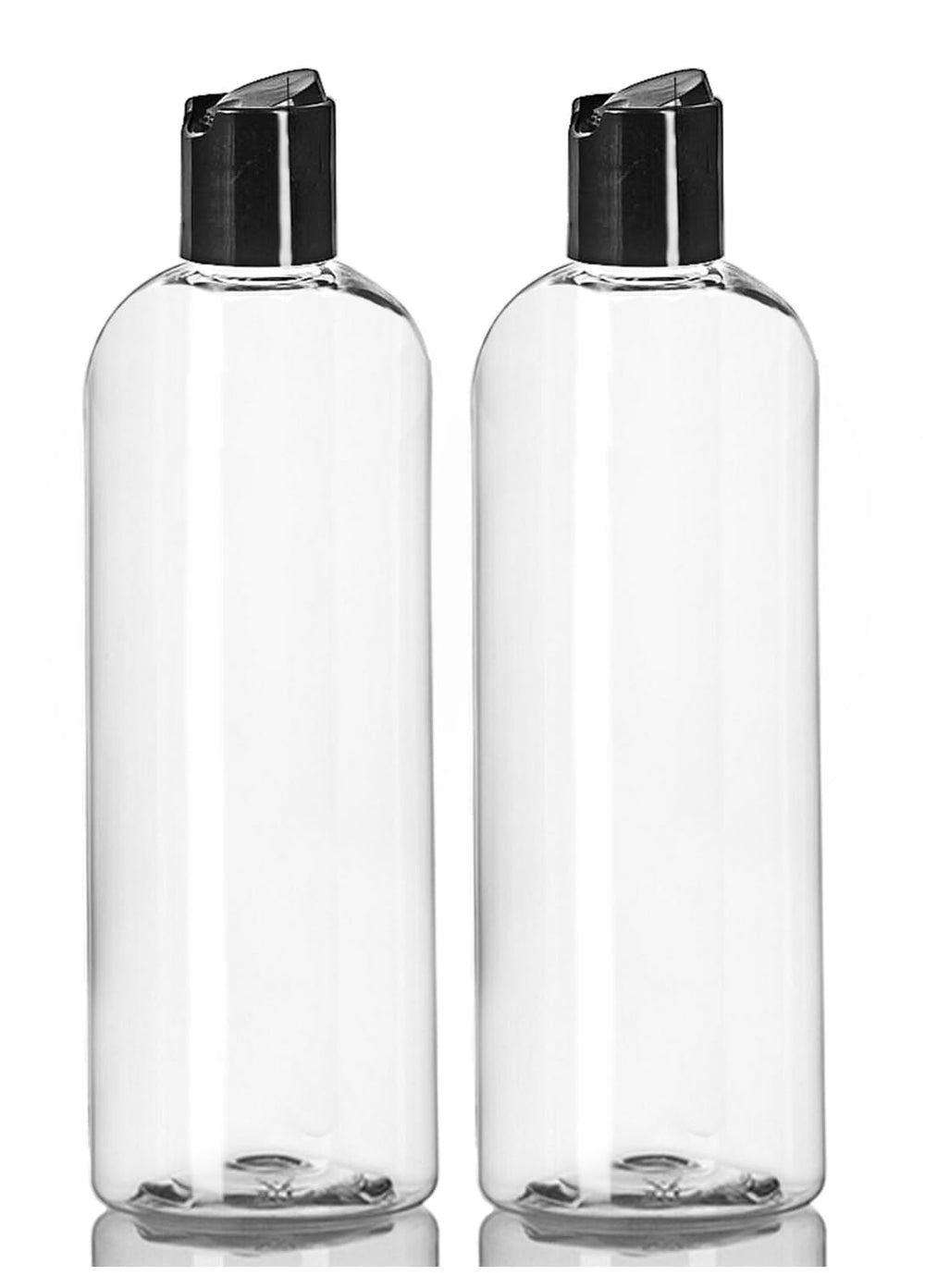 ljdeals 16 oz clear bottle with disc top cap for easy shampoo dispensing