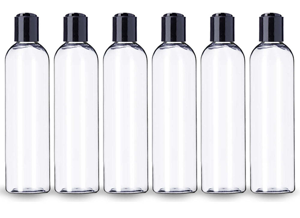 ljdeals 8 oz clear bottle with disc top cap for easy dispensing