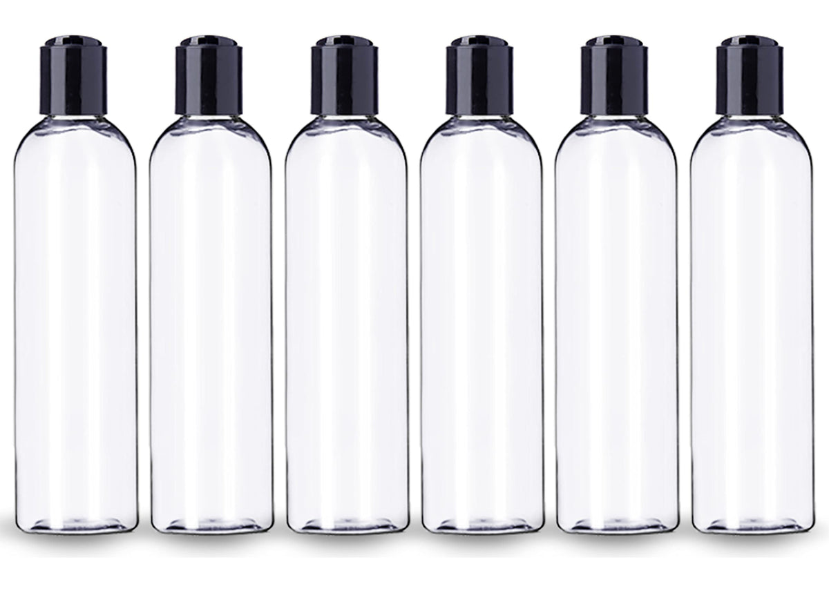 ljdeals 8 oz clear bottle with disc top cap for easy dispensing