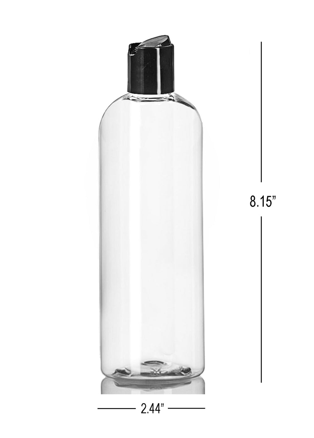 ljdeals cosmo round bottle in clear plastic ideal for lotions and conditioners