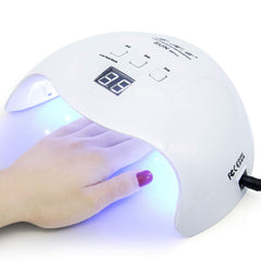 LKE Gel UV LED Nail Lamp front view ready for use