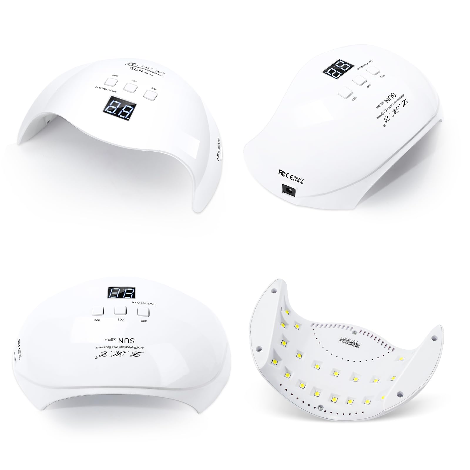 LKE nail dryer side view highlighting portability