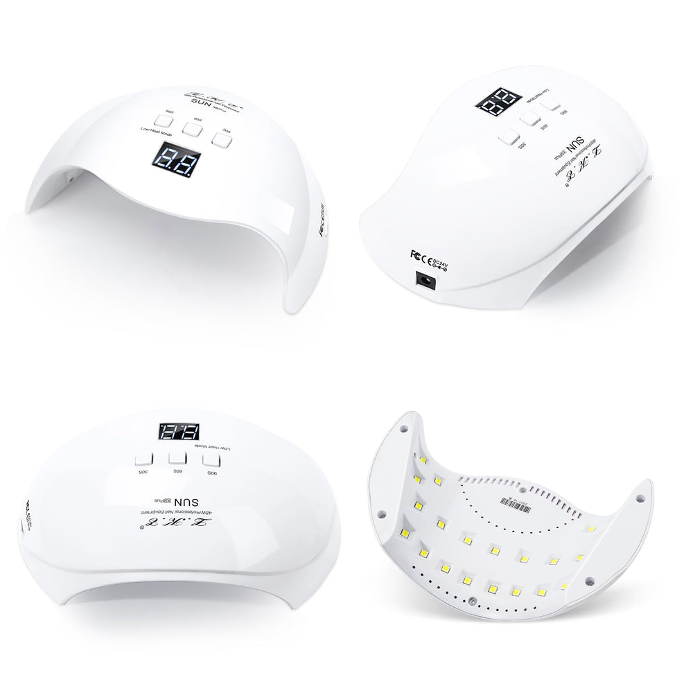 LKE nail dryer side view highlighting portability