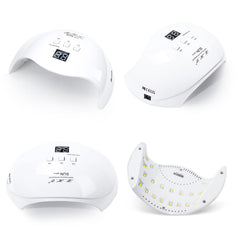LKE nail dryer side view highlighting portability