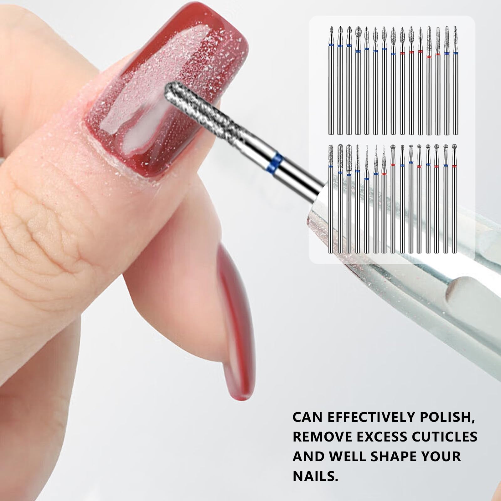 Lkueui durable nail bits designed for extended sessions and repeated use.