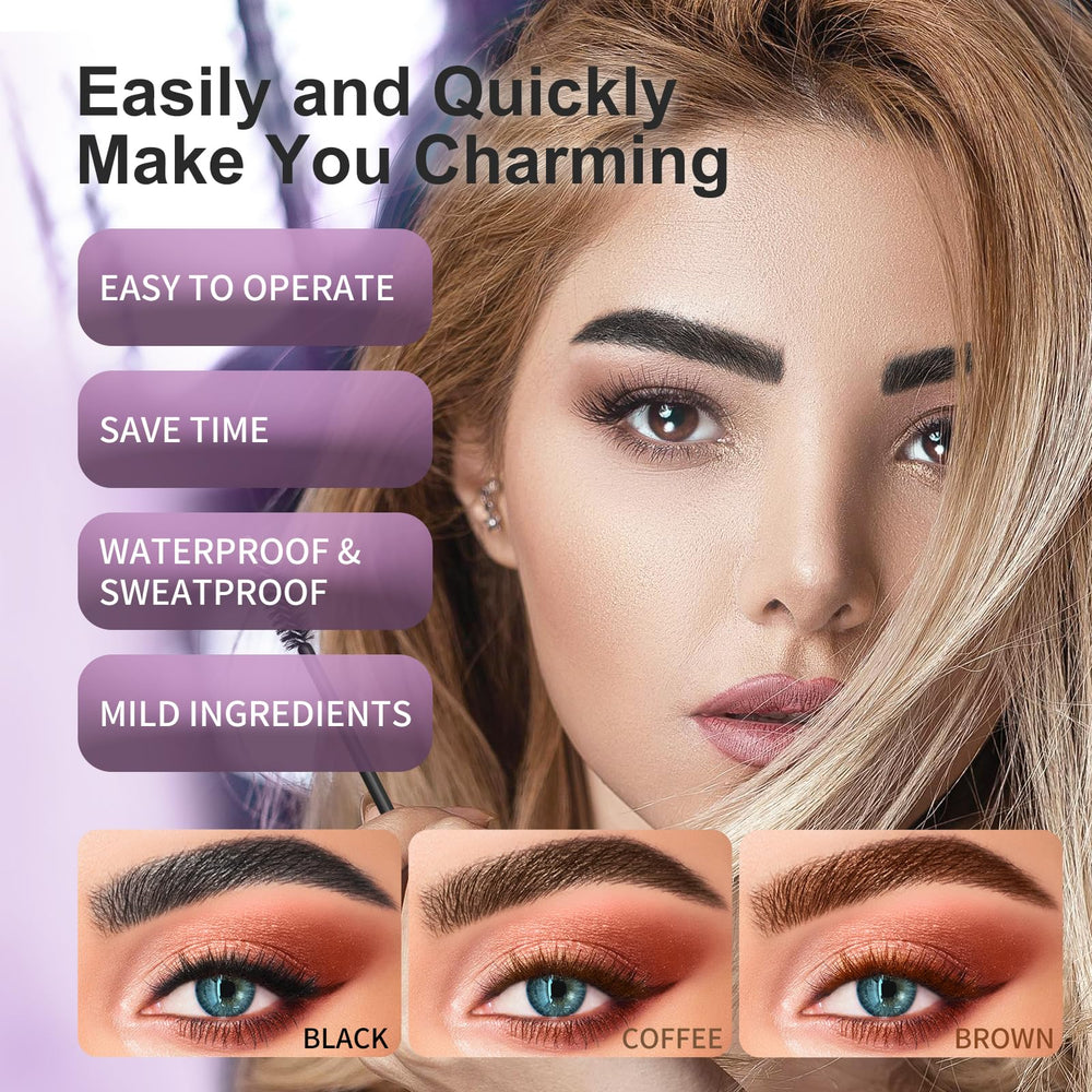 LLNNOVUE eyebrow color kit jar close-up for natural black brows that stay put