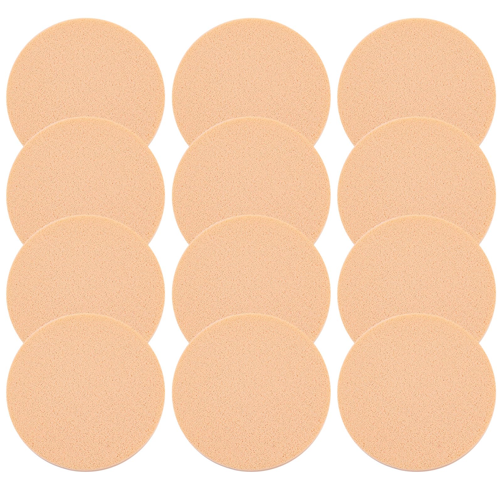 LLOUSSAK 12pc nude round sponge for flawless foundation application