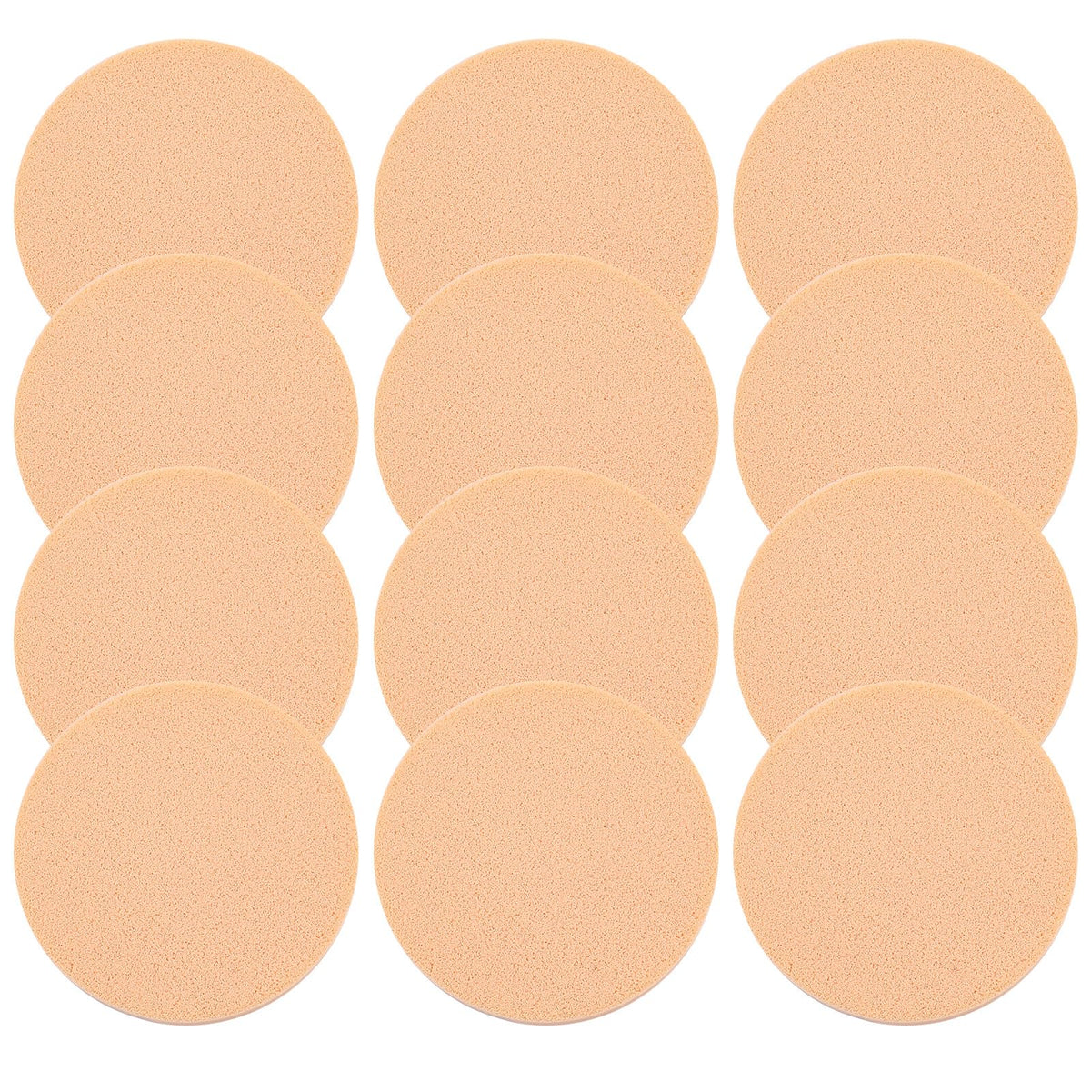 LLOUSSAK 12pc nude round sponge for flawless foundation application