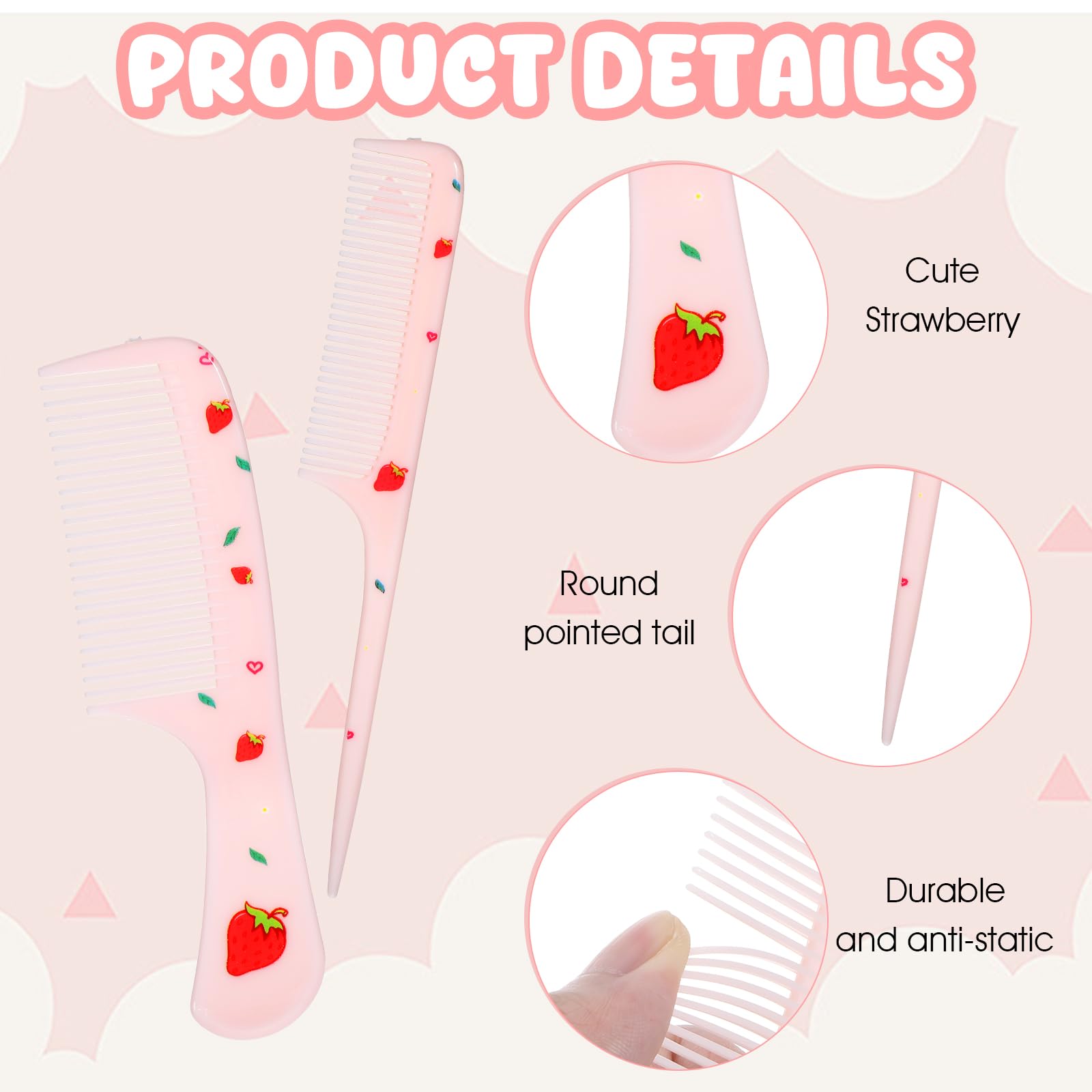 LLOUSSAK anti-static plastic baby comb maintains smooth hair