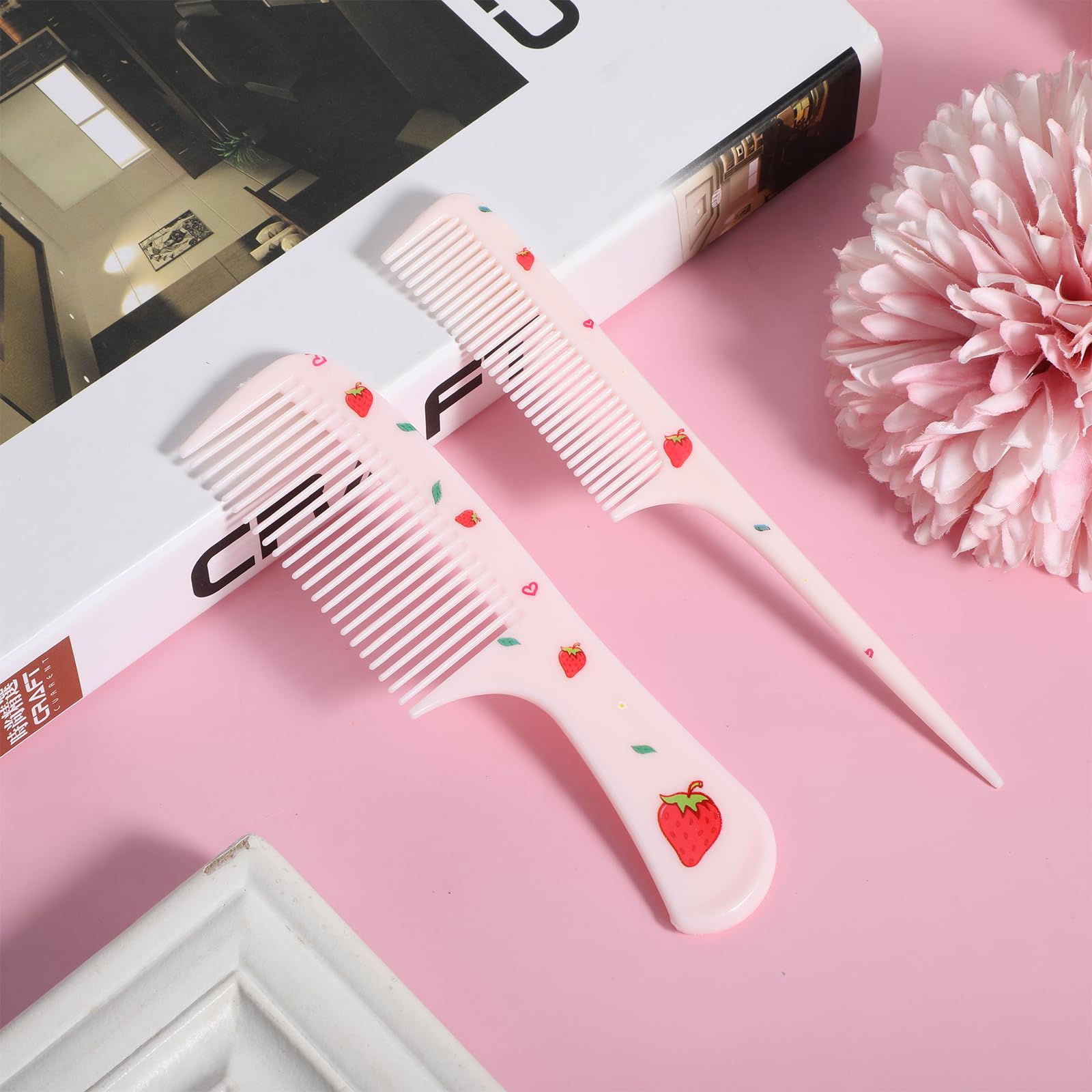 LLOUSSAK pink strawberry pattern adds playful grooming appeal