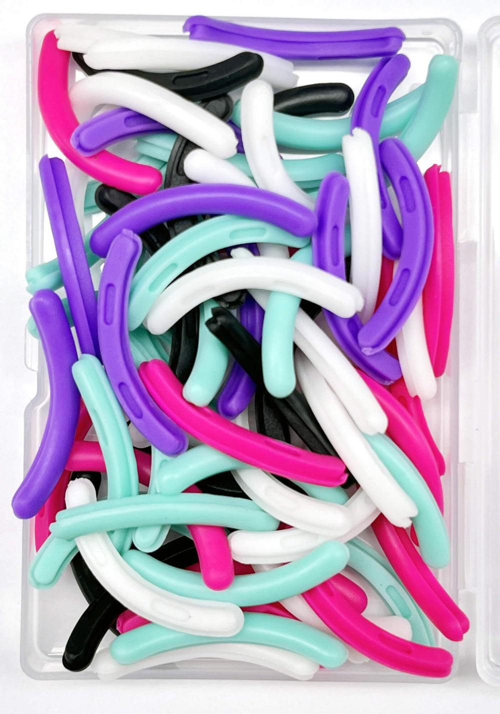 LLTGMV 80-piece curler refill pads in a storage box for easy organization.