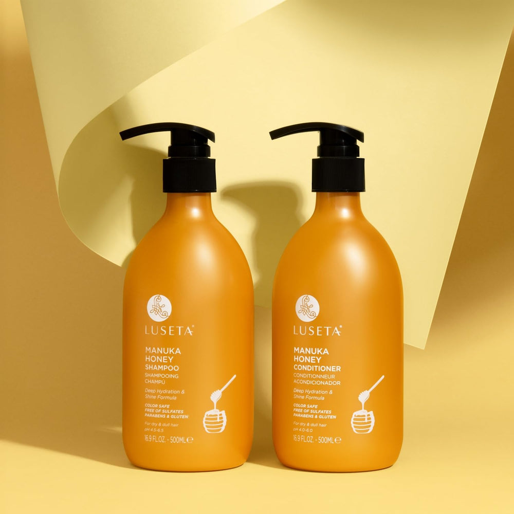 L LUSETA Manuka Honey Conditioner after-use enhances hair smoothness and shine.