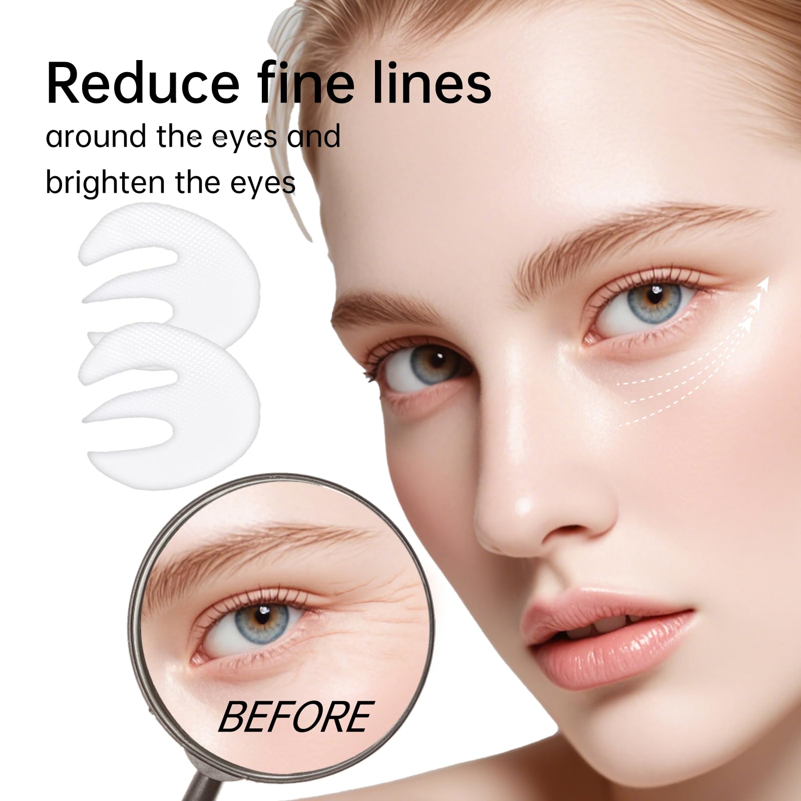 LLVYUO Novoy Rose Eye Patches featuring 2 caffeine for refreshed under-eye look