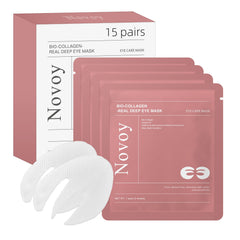 LLVYUO Novoy Rose Eye Patches pack for brightening and soothing the under-eye area