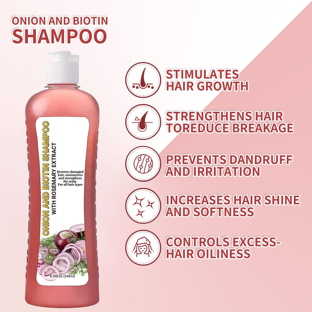 LMDGDS champú cebolla y romero, aplicación fácil, cuidado del cabello durante el lavado.
