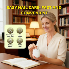 Lmptao low-noise operation and built-in LED light for quiet, visible nail care
