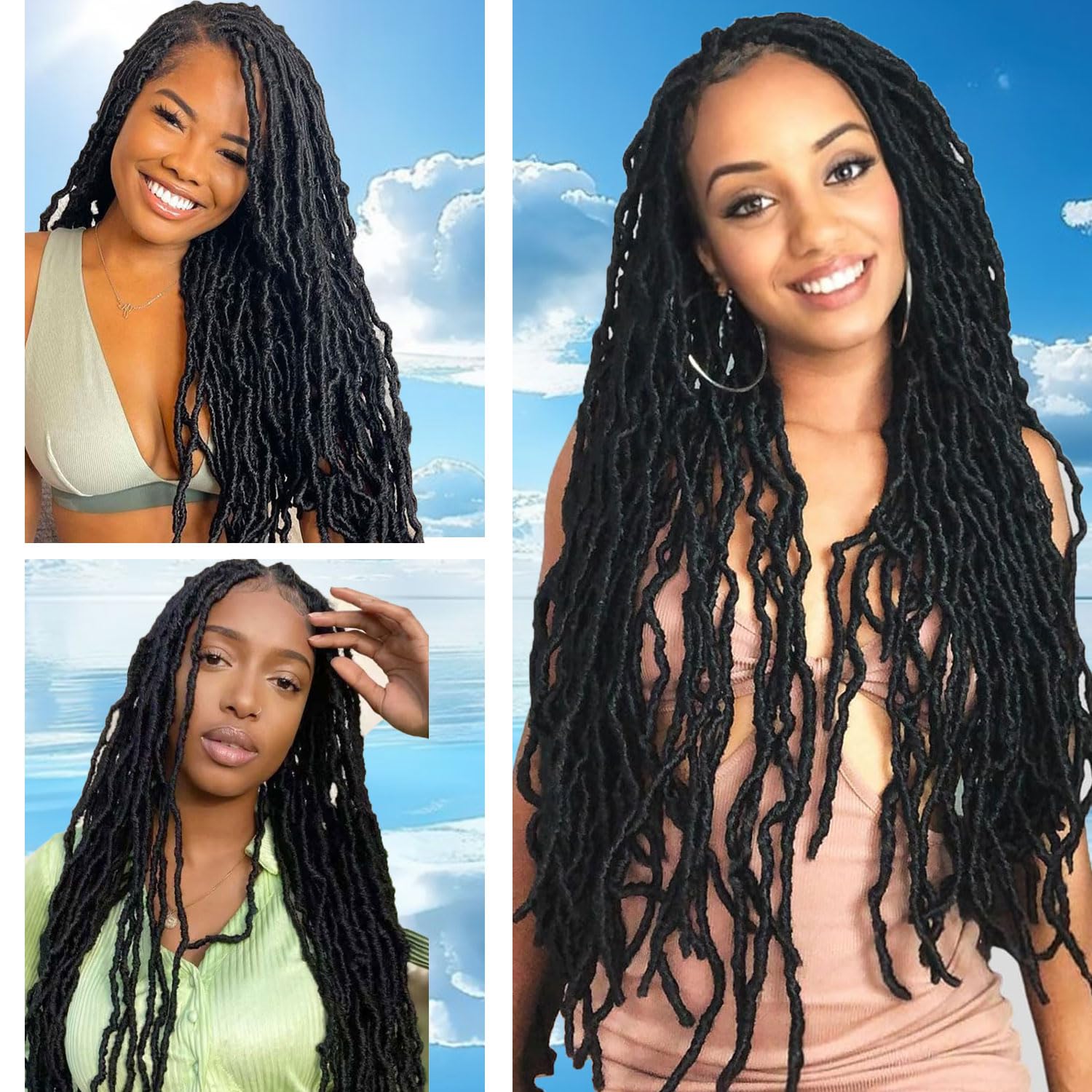 LMZIM long soft locs water-safe lightweight wear.