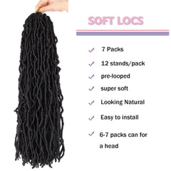 LMZIM pre-looped goddess locs side view for easy installation.