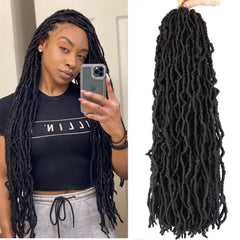 LMZIM soft locs 26in front view for natural-length styling.