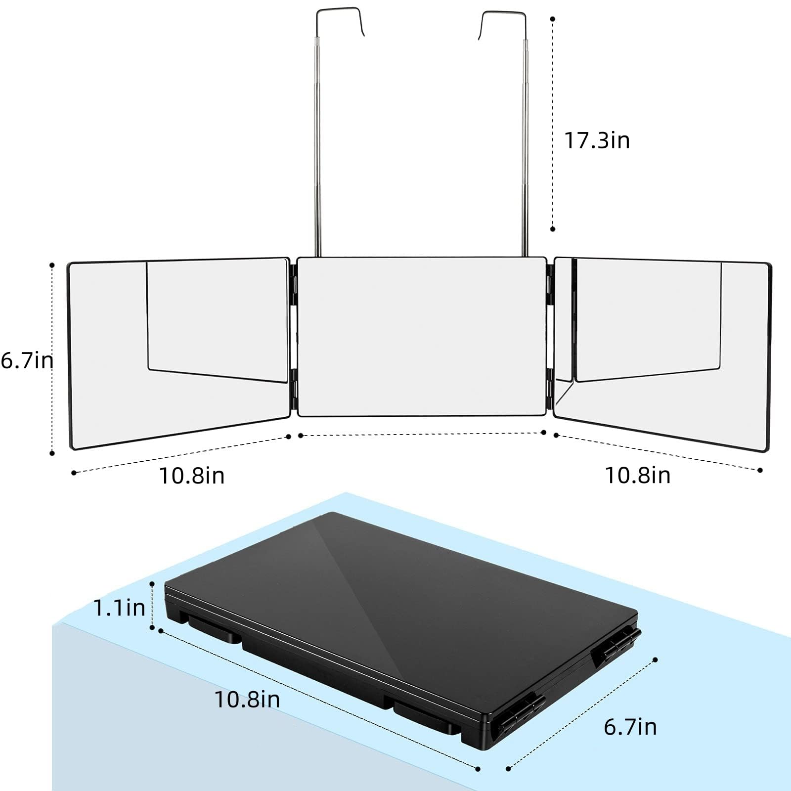 LMZNXCZ 3-Way Mirror left side view for accurate side-angle cuts.
