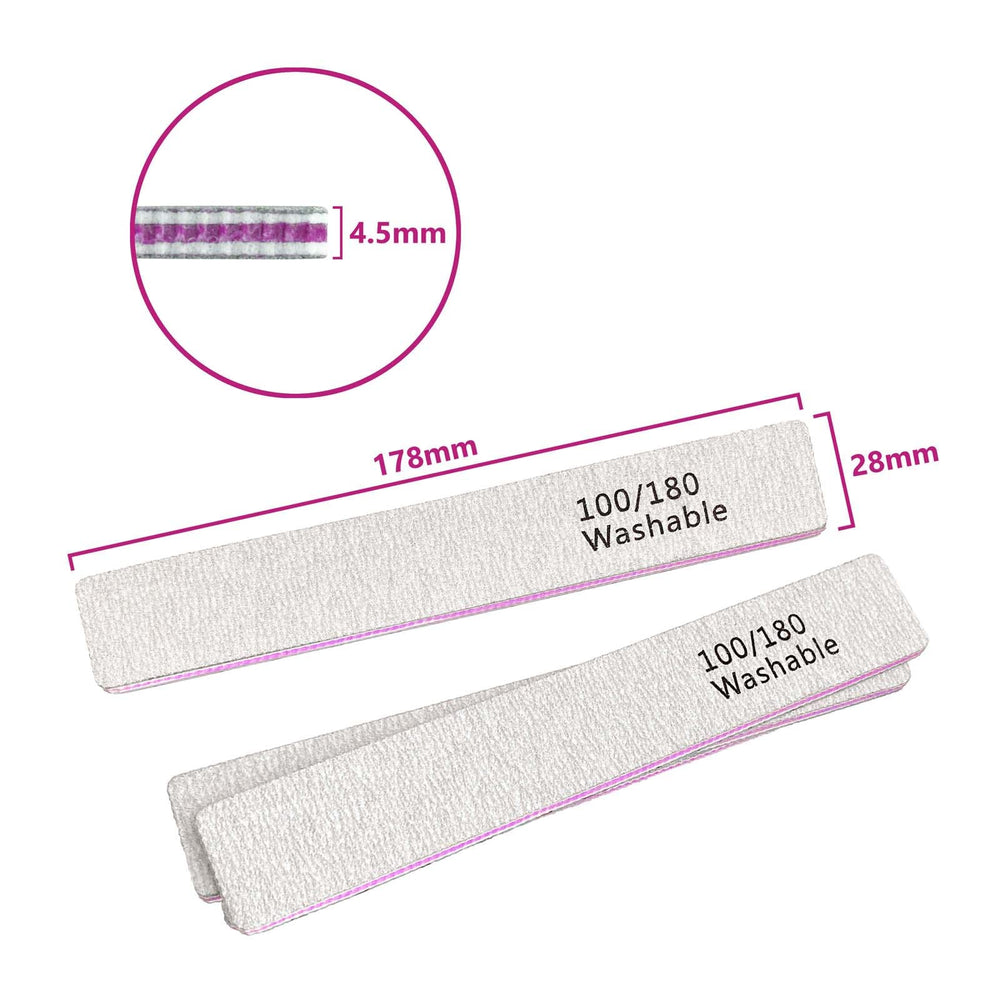 LNAUJS 100 grit roughs hard nails and toenails effectively.