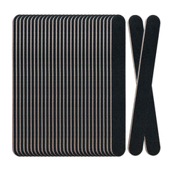 LNAUJS 30-pack emery boards with 100/180 grit, black finish for natural and acrylic nails.