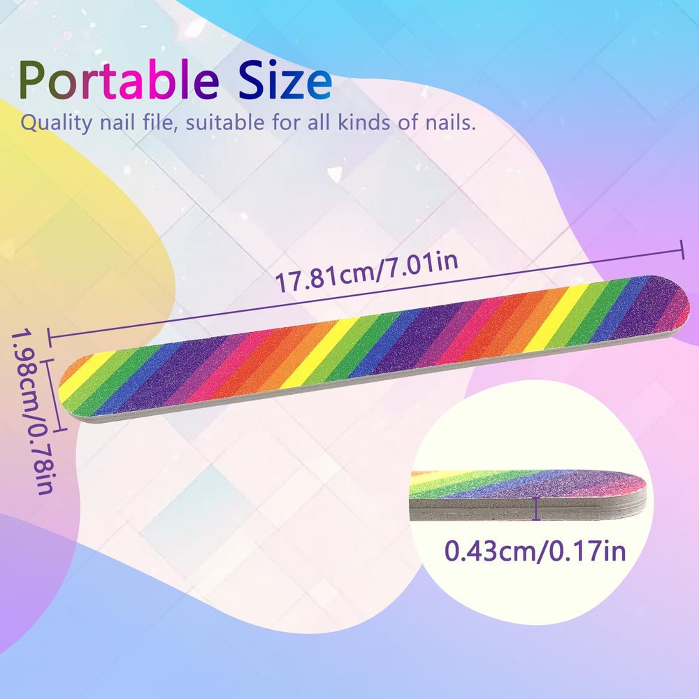 LNAUJS double-sided nail files close-up showing rough and smooth sides