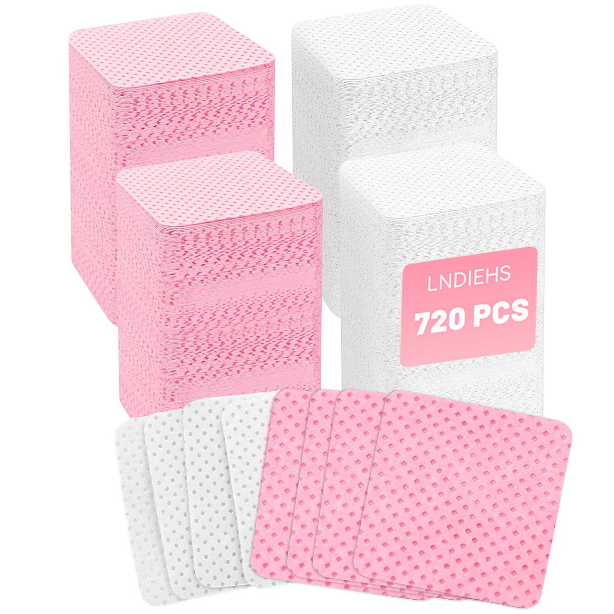 LNDIEHS lint-free nail wipes full pack for polish application and removal.