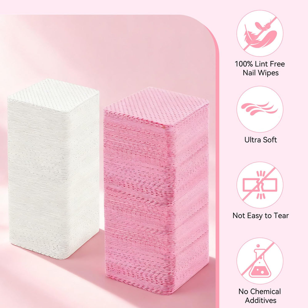 LNDIEHS nail wipes absorbent non-woven pads for efficient polish removal.