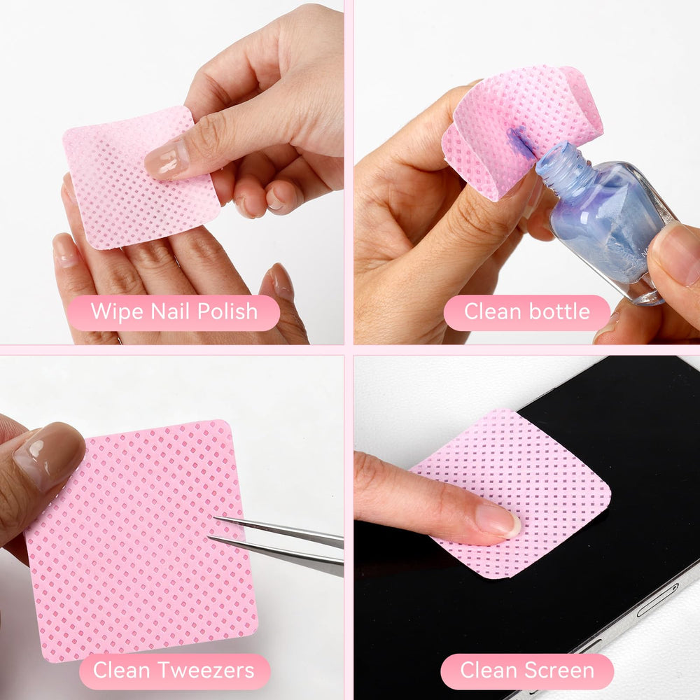LNDIEHS wipes used with remover for clean, damage-free nail polish removal.