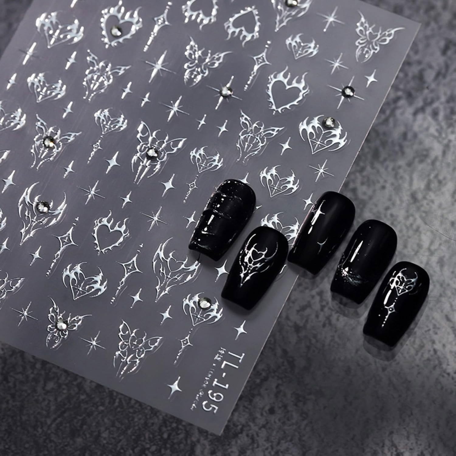 Lnulyaciy estrellas plateadas para uñas, brillo duradero en cada aplicación.