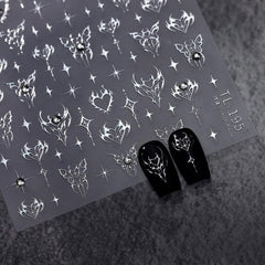 Lnulyaciy pegatinas 5D para uñas, estilo rápido para casa.