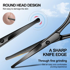 Lobodt round-headed scissors eyebrow trimming with even tension