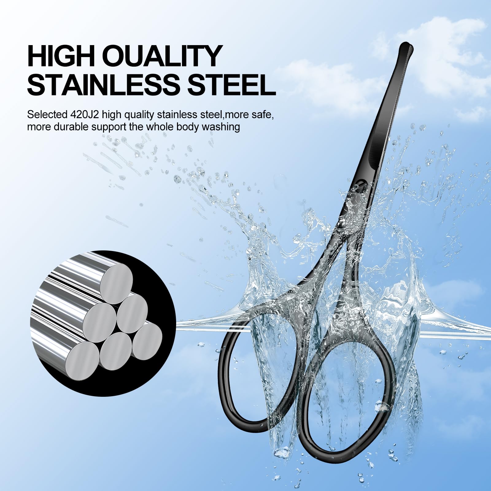Lobodt round-headed scissors gift-ready grooming tool