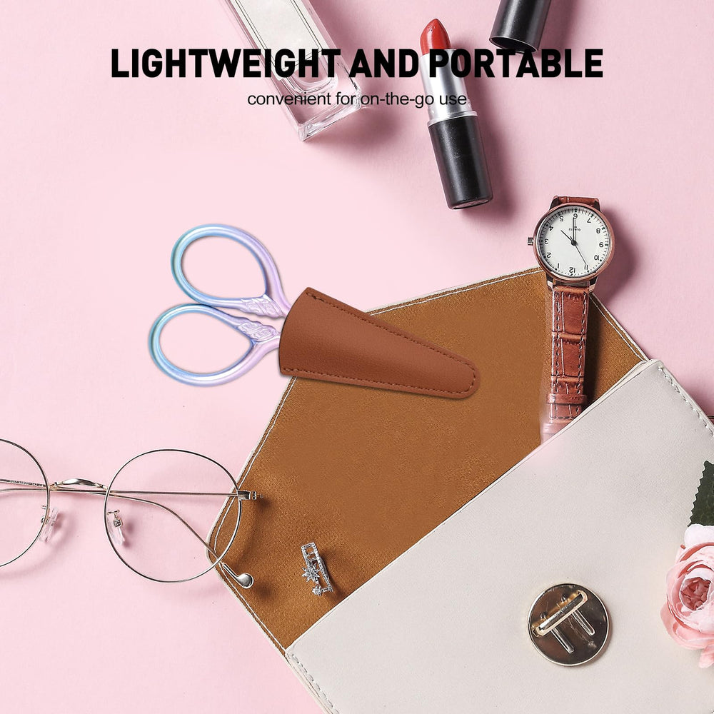 Lobodt pink compact PU box keeps scissors safe and portable