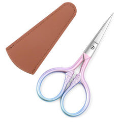 Lobodt pink small scissors for facial hair removal with precise blades
