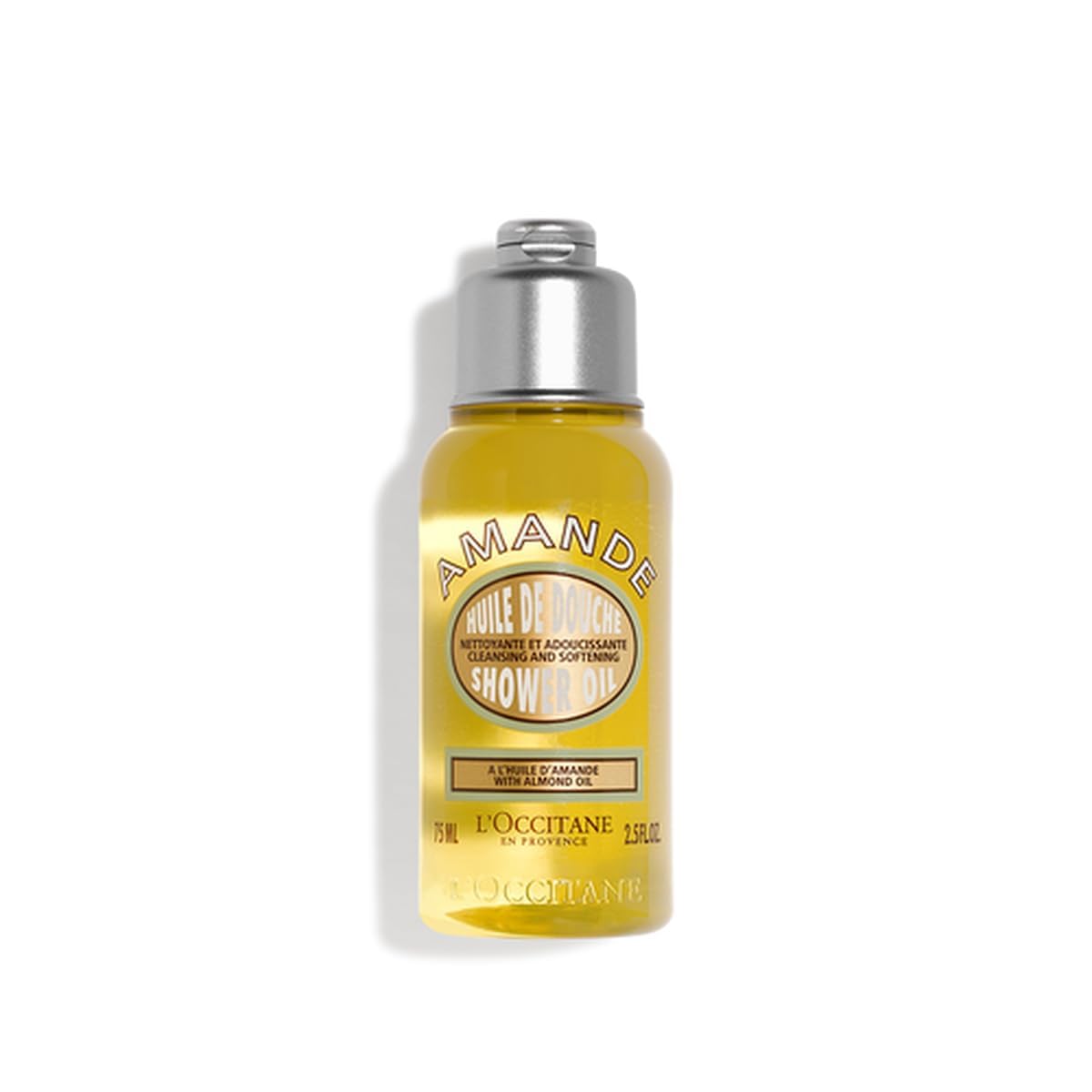 L'Occitane Aceite de ducha de almendra: botella en primer plano para experiencia nutritiva