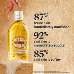 L'OCCITANE Almond Skin Oil bottle close-up for nourishing care.
