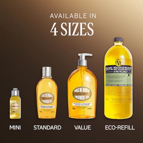 L'OCCITANE Almond Shower Oil ideal for dry skin cleansing.