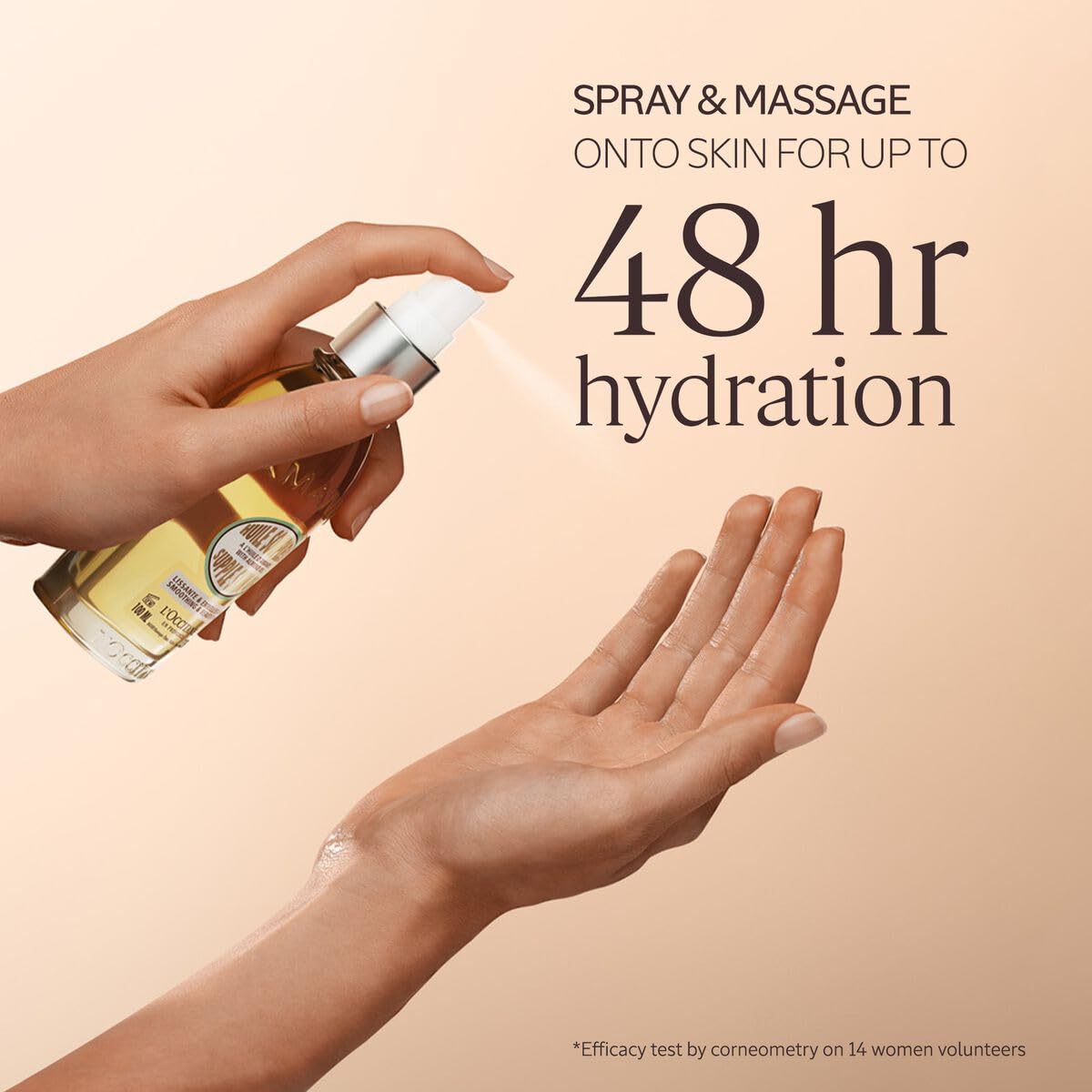 L'OCCITANE Almond Supple Skin Oil ingredients label emphasizes 50% almond oil.