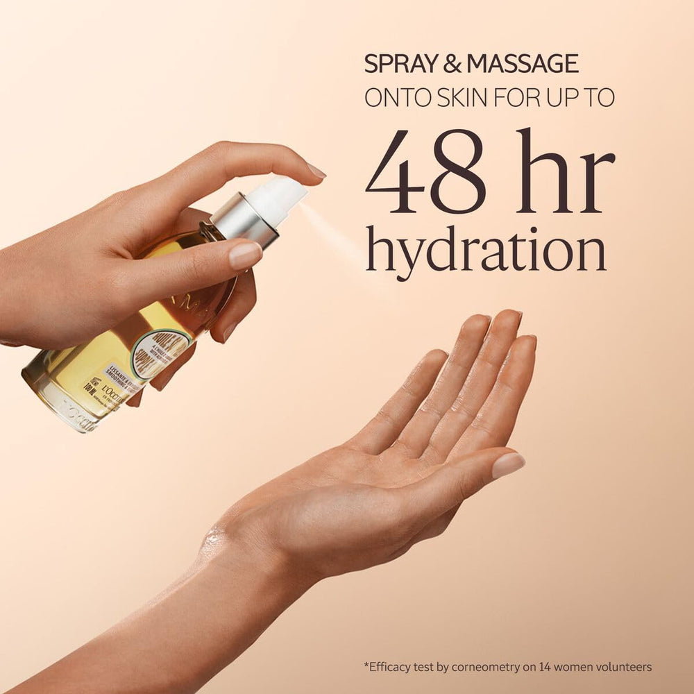 L'OCCITANE Almond Supple Skin Oil ingredients label emphasizes 50% almond oil.