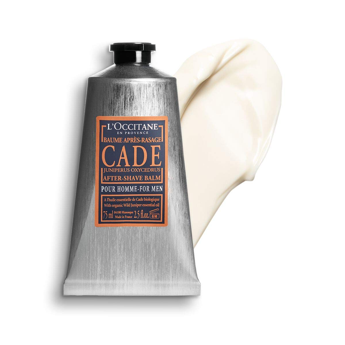 L'OCCITANE cade balm texture close-up showing creamy, non-greasy feel.