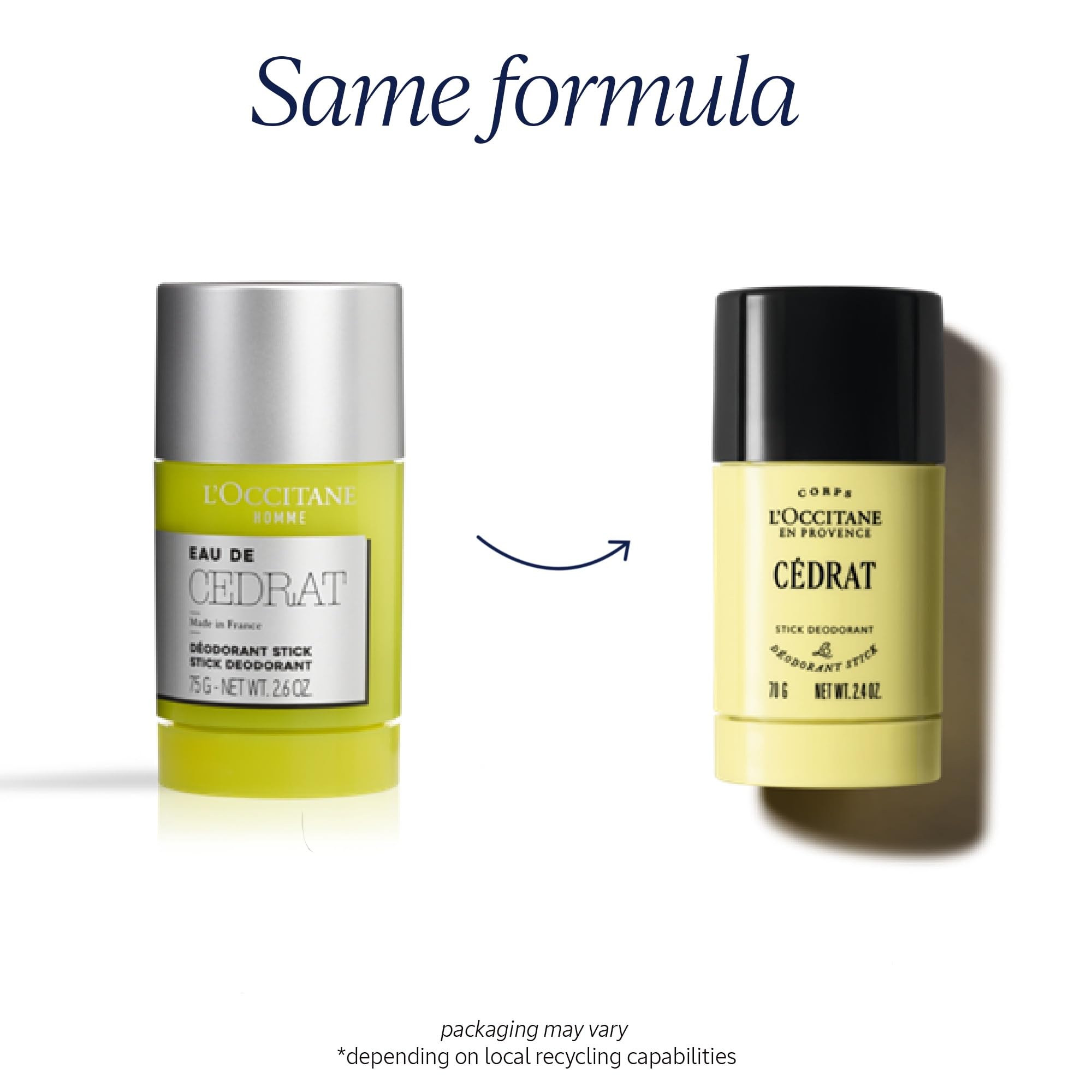 L'Occitane Eau de Cedrat stick deodorant scent notes offer a fresh citrus masculine vibe.