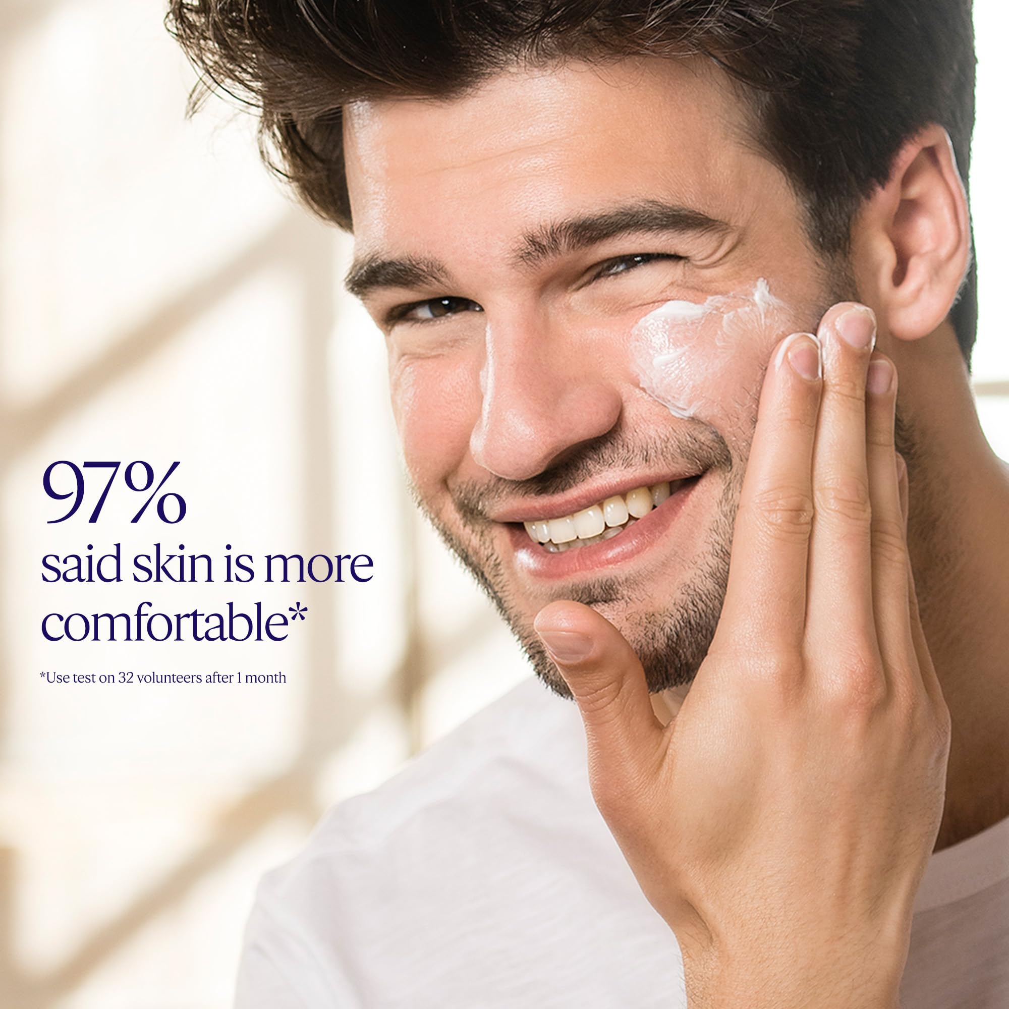 L'OCCITANE face cream applied on clean skin